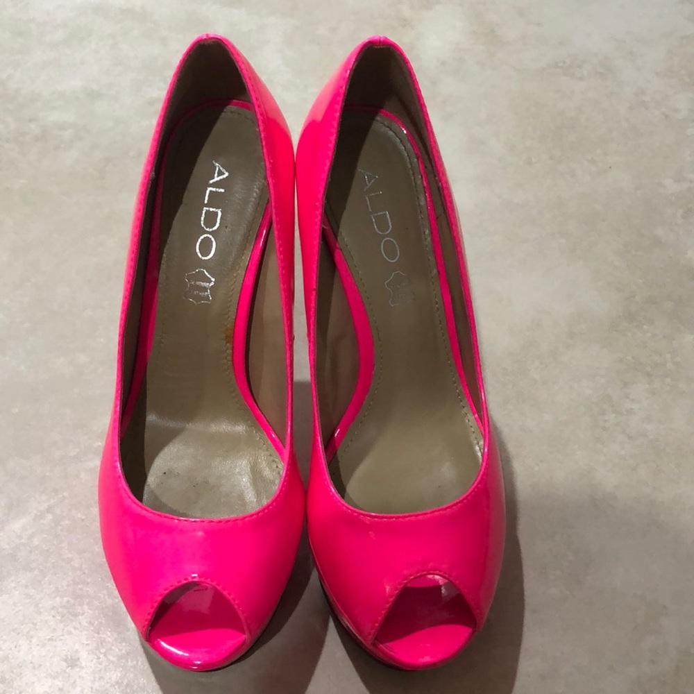 Aldo Shoes Neon Pink Heels